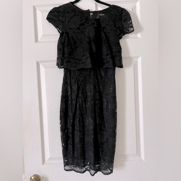 Jessica Wright Lace Overlay Pencil Dress - Black - Picture 5 of 6